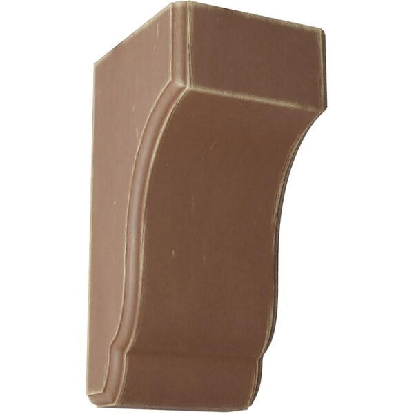 Ekena Millwork 4 3/4"W x 5 1/2"D x 10"H Capistrano Mission Wood Vintage Decor Corbel, Weathered Brown CORWD04X05X10CPBR - main